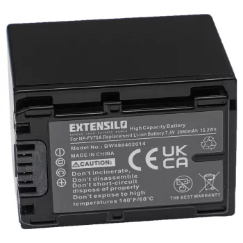   Sony DCR-DVD110E készülékhez fényképezőgép akkumulátor (Li-Ion, 2060mAh / 15.2Wh, 7.4V) - Utángyártott