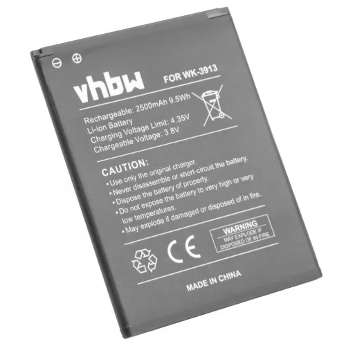 Wiko Harry készülékhez mobiltelefon akkumulátor (Li-Ion, 2500mAh / 9.5Wh, 3.8V) - Utángyártott