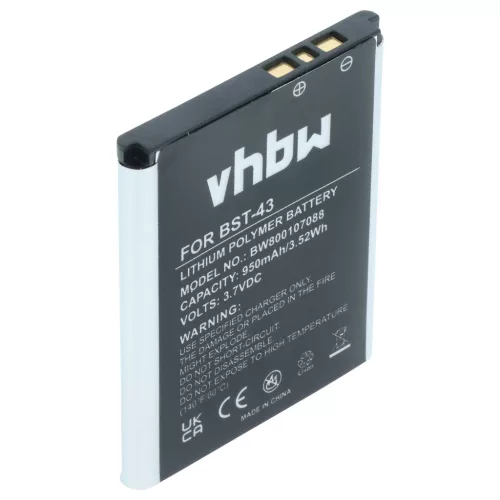 Sony-Ericsson Txt készülékhez mobiltelefon akkumulátor (Li-Ion, 950mAh / 3.52Wh, 3.7V) - Utángyártott