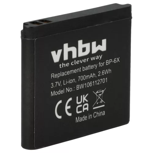 Nokia 8800 sirocco készülékhez mobiltelefon akkumulátor (Li-Ion, 700mAh / 2.59Wh, 3.7V) - Utángyártott