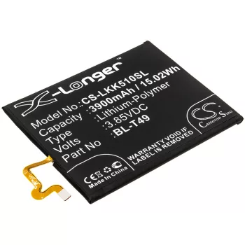   LG K510 készülékhez mobiltelefon akkumulátor (Li-Polymer, 3900mAh / 15.02Wh, 3.85V) - Utángyártott