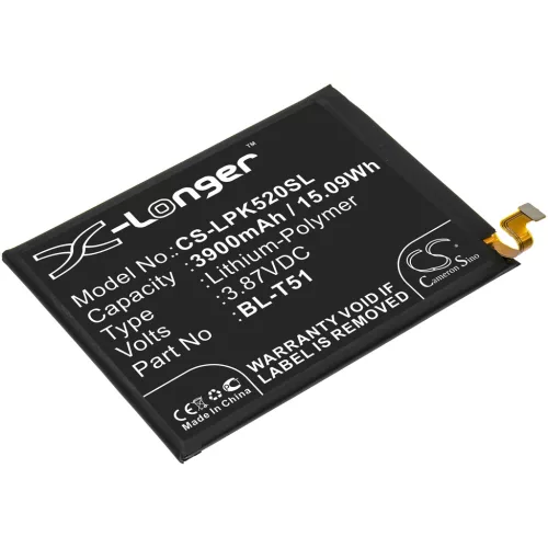 LG K420 készülékhez mobiltelefon akkumulátor (Li-Polymer, 3900mAh / 15.09Wh, 3.87V) - Utángyártott
