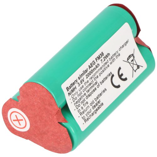 AEG / Elektrolux Junior 2.0 készülékhez takarítógép akkumulátor (NiMh, 2000mAh / 7.2Wh, 3.6V) - Utángyártott