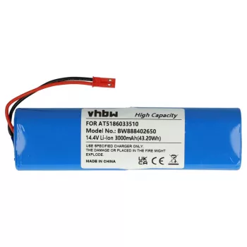   Ariete 00P271310AR0 készülékhez takarítógép akkumulátor (Li-Ion, 3000mAh / 43.2Wh, 14.4V) - Utángyártott