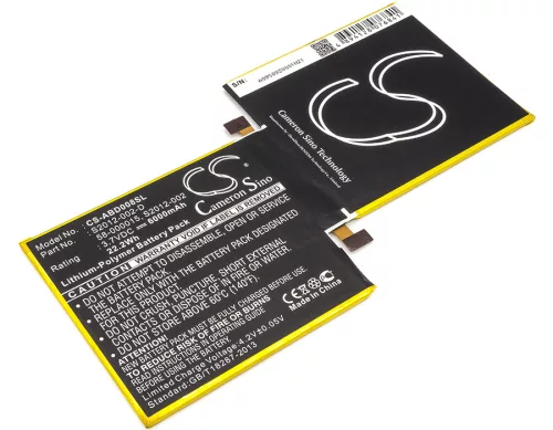 Amazon S2012-002-S helyettesítő tablet akkumulátor (Li-Polymer, 3.7V, 22.20Wh / 6000mAh) - Utángyártott