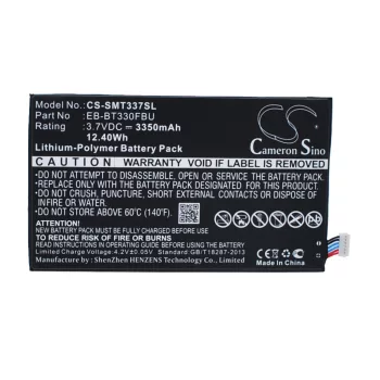   Samsung EB-BT330FBU helyettesítő tablet akkumulátor (Li-Polymer, 3.7V, 12.40Wh / 3350mAh) - Utángyártott