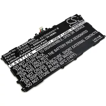   Samsung T8220K helyettesítő tablet akkumulátor (Li-Polymer, 3.8V, 25.08Wh / 6600mAh) - Utángyártott