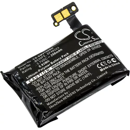 Samsung SP48223 helyettesítő okosóra akkumulátor (Li-Polymer, 3.7V, 0.93Wh / 250mAh) - Utángyártott