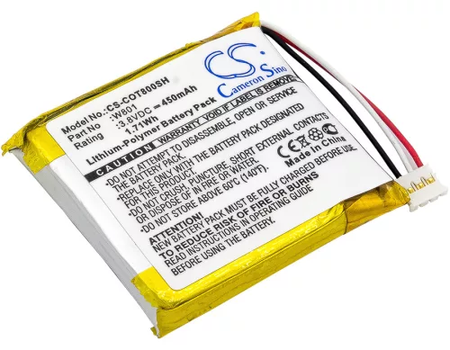 Codio W801 helyettesítő okosóra akkumulátor (Li-Polymer, 3.8V, 1.71Wh / 450mAh) - Utángyártott