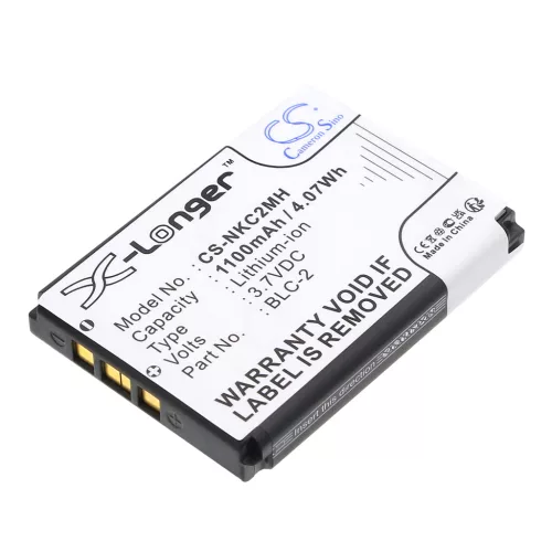 Nokia BMC-3 helyettesítő mobiltelefon akkumulátor (Li-ion, 3.7V, 4.07Wh / 1100mAh) - Utángyártott