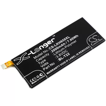   LG EAC63158201 helyettesítő mobiltelefon akkumulátor (Li-Polymer, 3.8V, 7.60Wh / 2000mAh) - Utángyártott