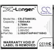 ZTE Li3824T44P4H716043 helyettesítő mobiltelefon akkumulátor (Li-ion, 3.85V, 5.78Wh / 1500mAh) - Utángyártott