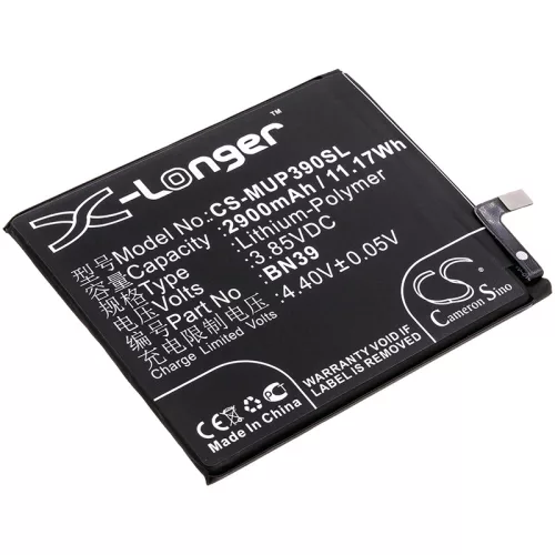 Xiaomi BN39 helyettesítő mobiltelefon akkumulátor (Li-Polymer, 3.85V, 11.17Wh / 2900mAh) - Utángyártott
