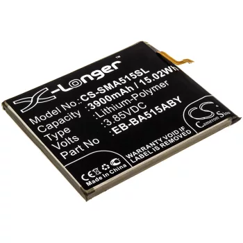   Samsung EB-BA515ABY helyettesítő mobiltelefon akkumulátor (Li-Polymer, 3.85V, 15.02Wh / 3900mAh) - Utángyártott