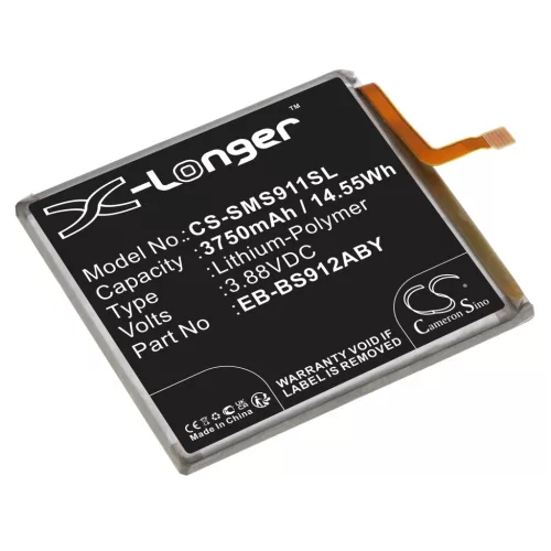 Samsung EB-BS912ABY helyettesítő mobiltelefon akkumulátor (Li-Polymer, 3.88V, 14.55Wh / 3750mAh) - Utángyártott