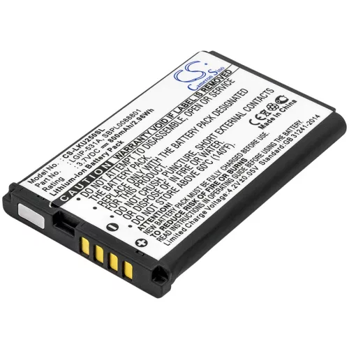 T-mobile LGIP-531A helyettesítő mobiltelefon akkumulátor (Li-ion, 3.7V, 2.96Wh / 800mAh) - Utángyártott