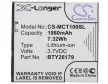 Mobistel BTY26179MOBISTEL/STD helyettesítő mobiltelefon akkumulátor (Li-ion, 3.7V, 7.33Wh / 1980mAh) - Utángyártott