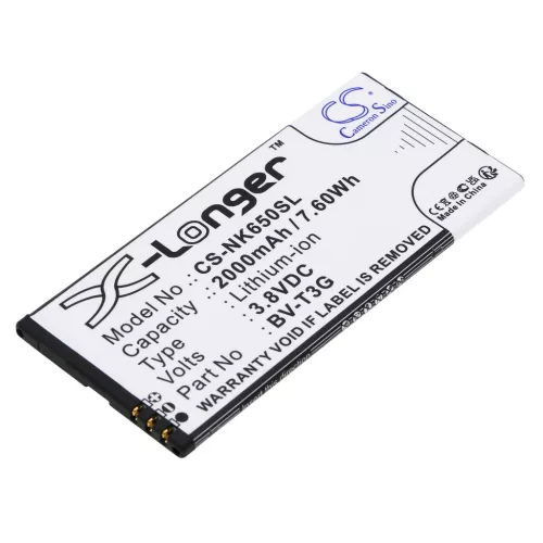 Microsoft BV-T3G helyettesítő mobiltelefon akkumulátor (Li-ion, 3.8V, 7.60Wh / 2000mAh) - Utángyártott