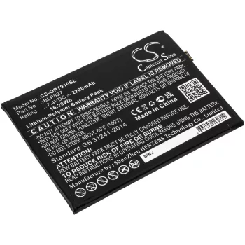   Oneplus BLP827 helyettesítő mobiltelefon akkumulátor (Li-Polymer, 7.4V, 16.28Wh / 2200mAh) - Utángyártott