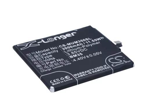 Xiaomi BM35 helyettesítő mobiltelefon akkumulátor (Li-Polymer, 3.85V, 11.55Wh / 3000mAh) - Utángyártott
