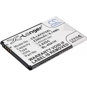   LG EAC63158301 helyettesítő mobiltelefon akkumulátor (Li-ion, 3.8V, 8.74Wh / 2300mAh) - Utángyártott