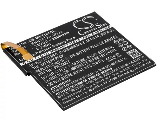 Motorola SNN5972A helyettesítő mobiltelefon akkumulátor (Li-Polymer, 3.8V, 8.74Wh / 2300mAh) - Utángyártott