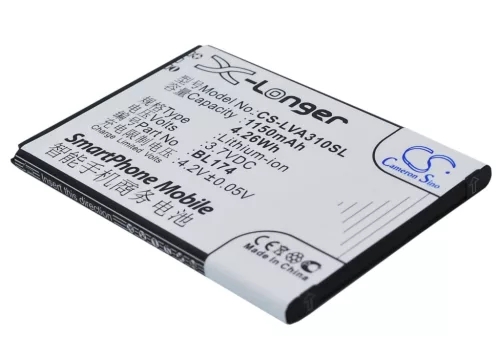 Lenovo BL174 helyettesítő mobiltelefon akkumulátor (Li-ion, 3.7V, 4.26Wh / 1150mAh) - Utángyártott