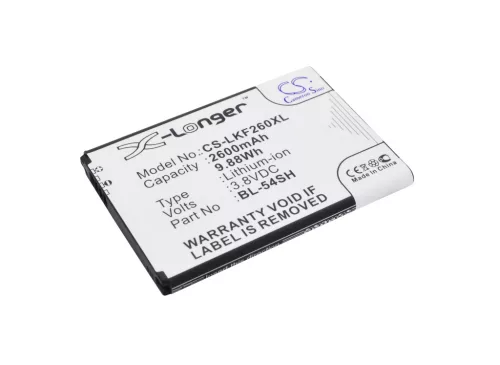 LG EAC62018301 helyettesítő mobiltelefon akkumulátor (Li-ion, 3.8V, 9.88Wh / 2600mAh) - Utángyártott