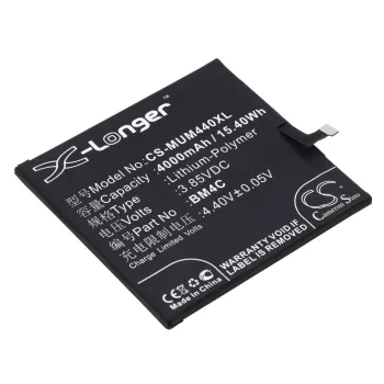   Xiaomi BM4C helyettesítő mobiltelefon akkumulátor (Li-Polymer, 3.85V, 15.40Wh / 4000mAh) - Utángyártott