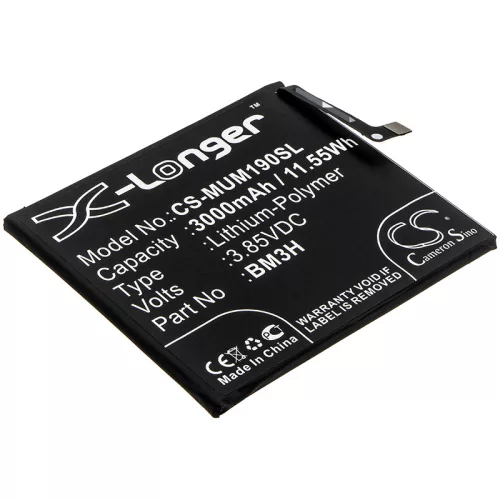 Xiaomi BM3H helyettesítő mobiltelefon akkumulátor (Li-Polymer, 3.85V, 11.55Wh / 3000mAh) - Utángyártott