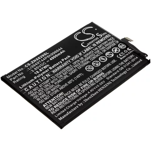Nubia Li3949T44P6h996644 helyettesítő mobiltelefon akkumulátor (Li-Polymer, 3.85V, 18.87Wh / 4900mAh) - Utángyártott