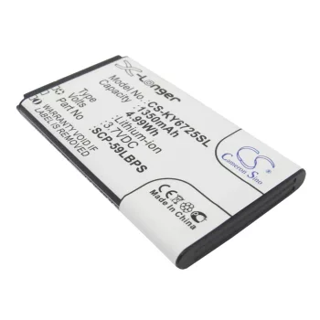   Kyocera SCP-59LBPS helyettesítő mobiltelefon akkumulátor (Li-ion, 3.7V, 4.99Wh / 1350mAh) - Utángyártott