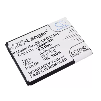   LG EAC62258202 helyettesítő mobiltelefon akkumulátor (Li-ion, 3.8V, 6.84Wh / 1800mAh) - Utángyártott