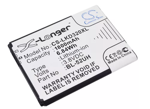 LG EAC62258202 helyettesítő mobiltelefon akkumulátor (Li-ion, 3.8V, 6.84Wh / 1800mAh) - Utángyártott