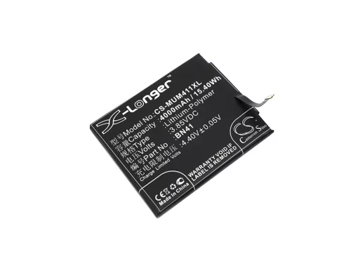 Xiaomi BN41L helyettesítő mobiltelefon akkumulátor (Li-Polymer, 3.85V, 15.40Wh / 4000mAh) - Utángyártott