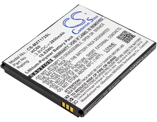 Motorola HC60 helyettesítő mobiltelefon akkumulátor (Li-Polymer, 3.8V, 10.83Wh / 2850mAh) - Utángyártott