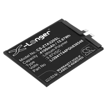   ZTE Li3941T44PGh836548 helyettesítő mobiltelefon akkumulátor (Li-Polymer, 3.87V, 15.87Wh / 4100mAh) - Utángyártott