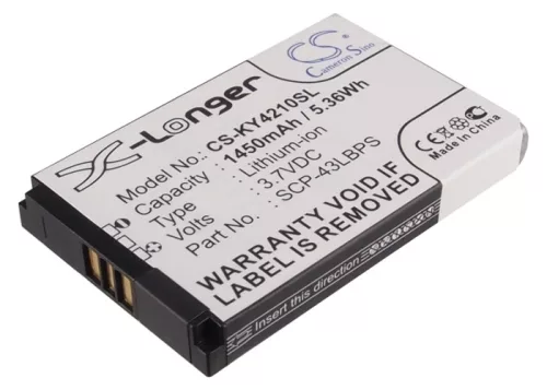 Kyocera SCP-43LBPS helyettesítő mobiltelefon akkumulátor (Li-ion, 3.7V, 5.36Wh / 1450mAh) - Utángyártott