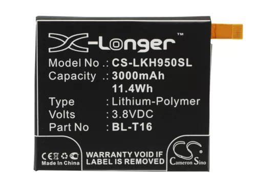LG EAC62718201 helyettesítő mobiltelefon akkumulátor (Li-Polymer, 3.8V, 11.40Wh / 3000mAh) - Utángyártott