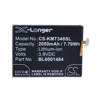   KAZAM BL0001484 helyettesítő mobiltelefon akkumulátor (Li-ion, 3.8V, 7.79Wh / 2050mAh) - Utángyártott