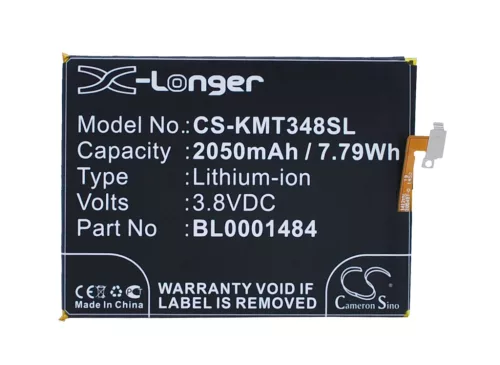 KAZAM BL0001484 helyettesítő mobiltelefon akkumulátor (Li-ion, 3.8V, 7.79Wh / 2050mAh) - Utángyártott