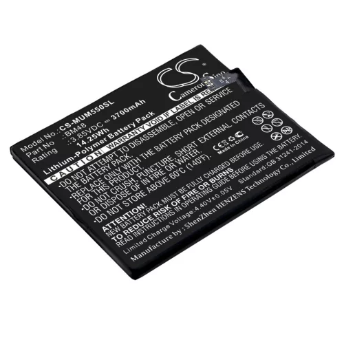 Xiaomi BM48 helyettesítő mobiltelefon akkumulátor (Li-Polymer, 3.85V, 14.25Wh / 3700mAh) - Utángyártott