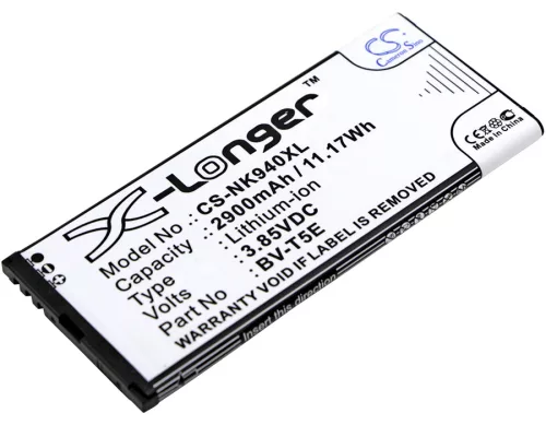 Microsoft BV-T5E helyettesítő mobiltelefon akkumulátor (Li-ion, 3.85V, 11.17Wh / 2900mAh) - Utángyártott