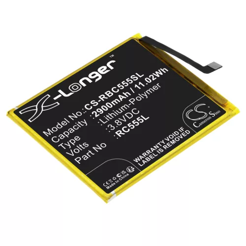 Orbic RC555L helyettesítő mobiltelefon akkumulátor (Li-Polymer, 3.8V, 11.02Wh / 2900mAh) - Utángyártott
