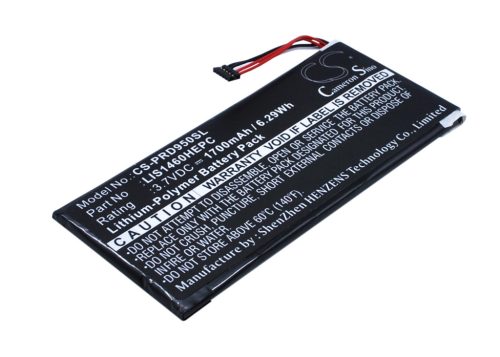 Sony 1-853-020-11 helyettesítő akkumulátor (Li-Polymer, 3.7V, 1700mAh / 6.29Wh) - Utángyártott