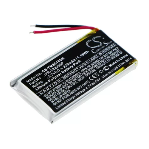 TomTom PR-582035P helyettesítő okosóra akkumulátor (Li-Polymer, 3.7V, 320mAh / 1.18Wh) - Utángyártott