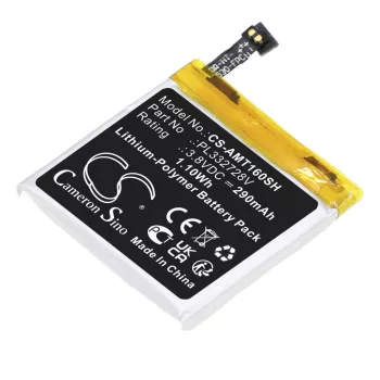   Amazfit PL332728V helyettesítő okosóra akkumulátor (Li-Polymer, 3.8V, 290mAh / 1.10Wh) - Utángyártott