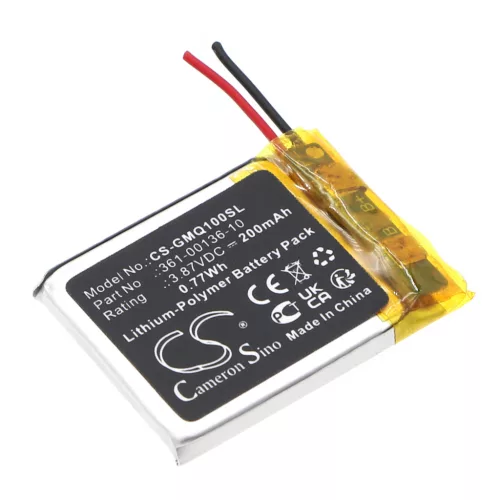Garmin 361-00136-21 helyettesítő okosóra akkumulátor (Li-Polymer, 3.87V, 200mAh / 0.77Wh) - Utángyártott