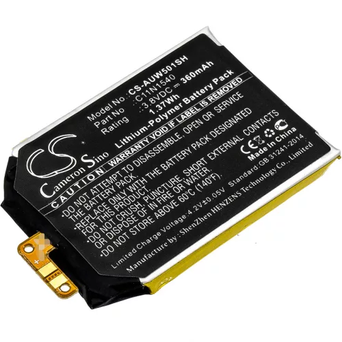 Asus C11N1540 helyettesítő okosóra akkumulátor (Li-Polymer, 3.8V, 360mAh / 1.37Wh) - Utángyártott