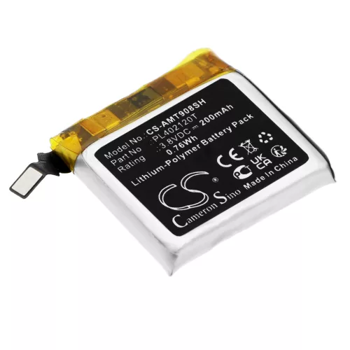 Amazfit PL402120T helyettesítő okosóra akkumulátor (Li-Polymer, 3.8V, 200mAh / 0.76Wh) - Utángyártott